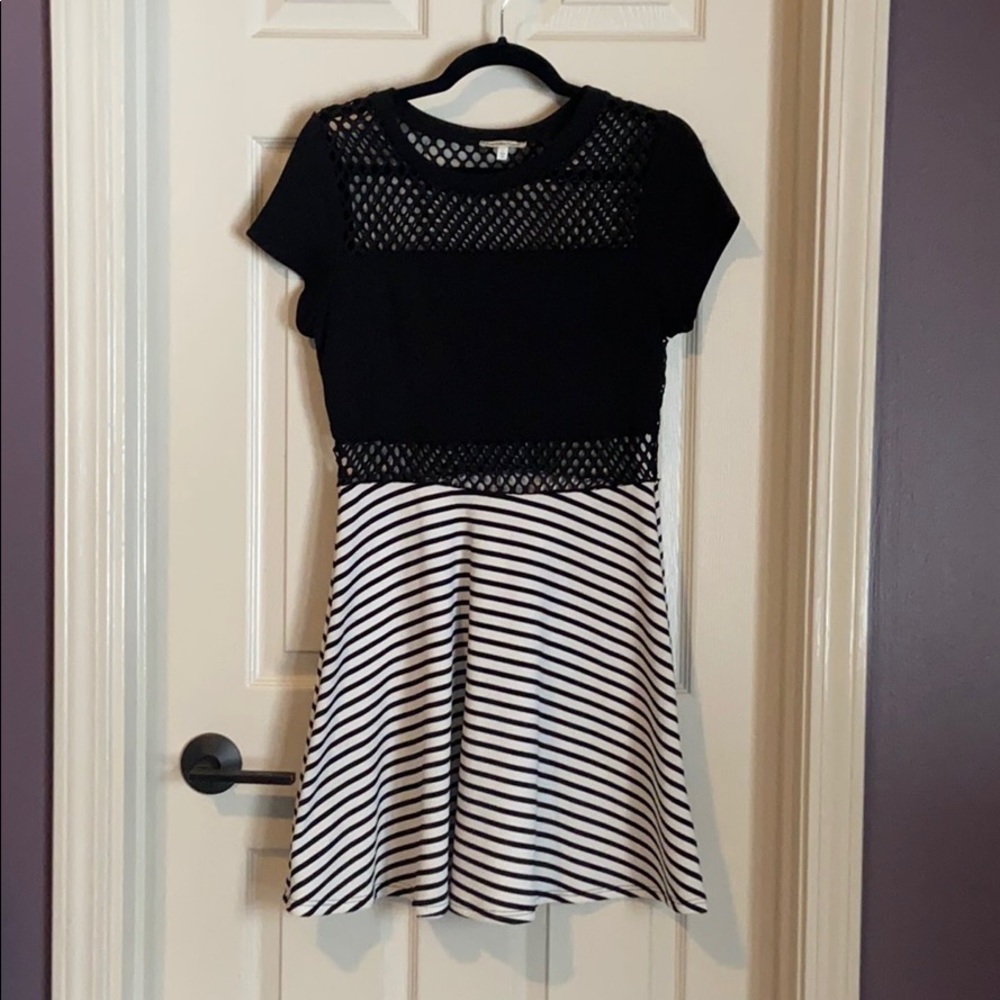 Charlotte Russe Black and White Cutout Dress